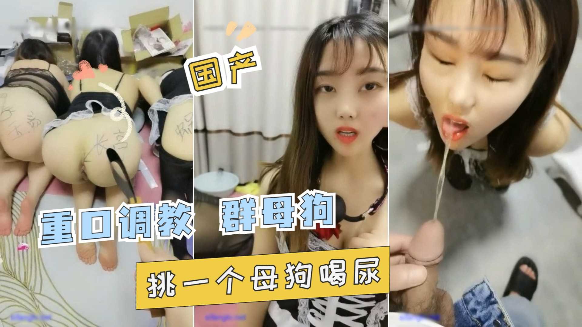 国产调教群母狗，挑一个最乖的喝尿！暴力打耳光，各种调教 一个又一个的母狗们被强行灌尿，她们被灌得呛到、被按在地上，尿液混着口水流了一地。 A片 - 91视频|色情视频|成人视频|91porn